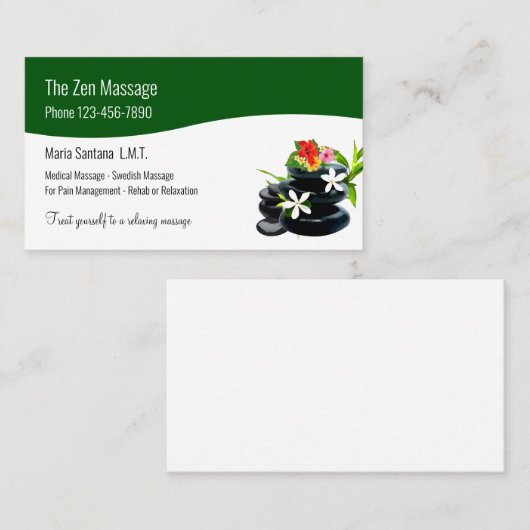 プロフェッショナル美しいマッサージ 名刺 (正面/裏面)