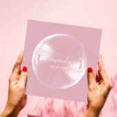 プロフェッショナル美しいメイクアップロゴバラバブル スクエア名刺