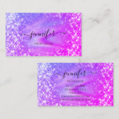 プロフェッショナル美しいメーキャップグリッターピンク 名刺 (正面/裏面)