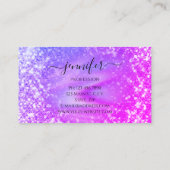 プロフェッショナル美しいメーキャップグリッターピンク 名刺 (裏面)