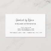 プロフェッショナル美しい睫毛グリッター銀 名刺 (裏面)