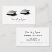 プロフェッショナル美しい睫毛グリッター銀 名刺 (正面/裏面)