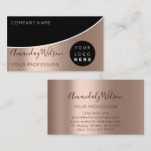 プロフェッショナル美容師の発汗延長ロゴ 名刺 (正面/裏面)