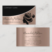 プロフェッショナル美容師まつげ延長バラ 名刺 (正面/裏面)