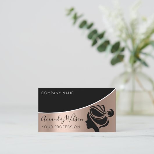 プロフェッショナル美容師まつげ延長バラ 名刺 (スタンド正面)