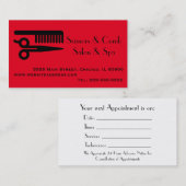 プロフェッショナル美容師アポイントメントアラーム 名刺 (正面/裏面)