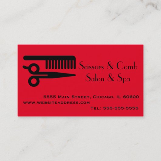 プロフェッショナル美容師アポイントメントアラーム 名刺 (正面)