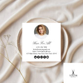 プロフェッショナル美容師サロンフォトモダンシンプル スクエア名刺