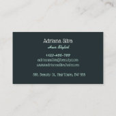 プロフェッショナル美容師スタイリストの名刺 名刺 (裏面)