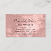 プロフェッショナル美容師スタイリストバラメイクアップロゴ 名刺 (裏面)