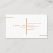 プロフェッショナル美容師モダンミニマルサロン 名刺 (裏面)