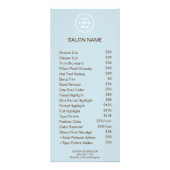 プロフェッショナル美容師価格表サービスサロン ラックカード (裏面)