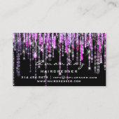 プロフェッショナル美容師美しいサロンホットピンク 名刺 (裏面)