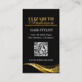 プロフェッショナル美容師美しいサロン 名刺 (裏面)