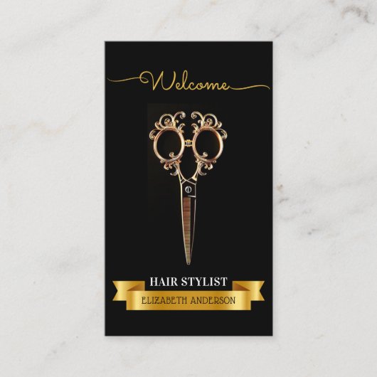 プロフェッショナル美容師美しいサロン 名刺 (正面)