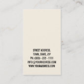 プロフェッショナル美容師/美しいサロンカード 名刺 (裏面)