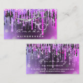 プロフェッショナル美容用はさみシルバードリップピンク 名刺 (正面/裏面)