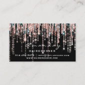 プロフェッショナル美容用はさみバラブラック金ゴールド 名刺 (裏面)