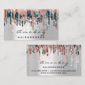プロフェッショナル美容用鋏バラドリップグレー 名刺 (正面/裏面)