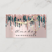 プロフェッショナル美容用鋏バラドリップ金ゴールド 名刺 (正面)