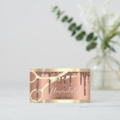 プロフェッショナル美容用鋏金ゴールド銅点滴 名刺 (スタンド正面)