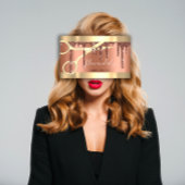 プロフェッショナル美容用鋏金ゴールド銅点滴 名刺