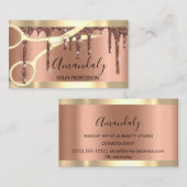 プロフェッショナル美容用鋏金ゴールド銅 名刺 (正面/裏面)