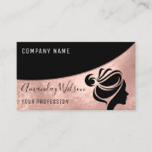 プロフェッショナル美容院まつ化粧バラ 名刺 (正面)