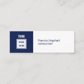 プロフェッショナル考えアウトボックスNavy Blueモダン スキニー名刺 (正面)