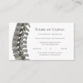 プロフェッショナル脊髄カイロプラクターアポイントメント 予約カード (正面)