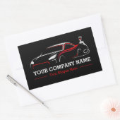 プロフェッショナル自動体絵を描ショップ車のラベル 長方形シール (封筒)