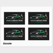 プロフェッショナル自動体絵を描ショップ車のラベル 長方形シール (シート)