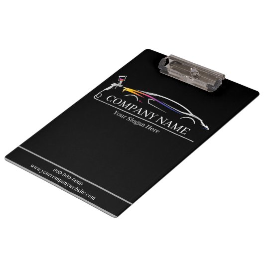 プロフェッショナル自動体絵を描ショップ車の クリップボード (アングル)