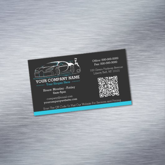 プロフェッショナル自動体絵を描ショップ車の マグネット名刺 (インサイチュ)