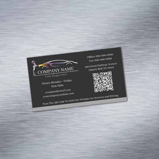 プロフェッショナル自動体絵を描ショップ車の マグネット名刺 (インサイチュ)