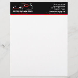 プロフェッショナル自動体絵を描ショップ車の レターヘッド