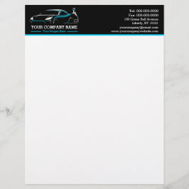 プロフェッショナル自動体絵を描ショップ車の レターヘッド