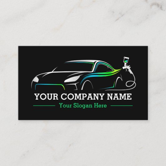 プロフェッショナル自動体絵を描ショップ車の 名刺 (正面)