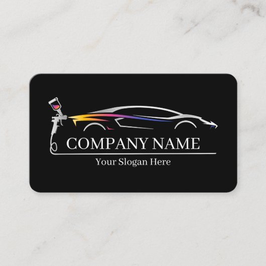 プロフェッショナル自動体絵を描ショップ車の 名刺 (正面)