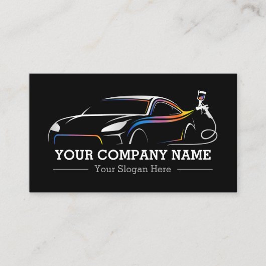 プロフェッショナル自動体絵を描ショップ車の 名刺 (正面)