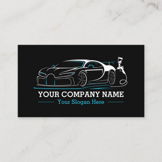 プロフェッショナル自動体絵を描ショップ車の 名刺 (正面)