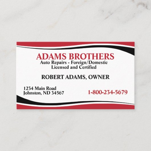 プロフェッショナル自動修復名刺 名刺 (正面)