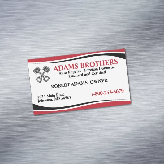 プロフェッショナル自動修理磁気名刺 マグネット名刺 (インサイチュ)