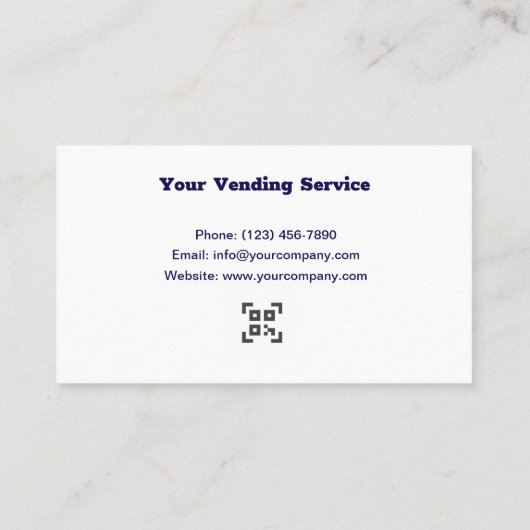 プロフェッショナル自動販売機サービス 名刺 (裏面)