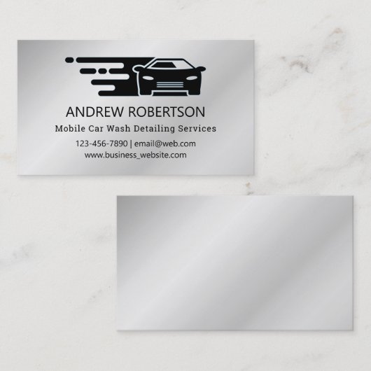 プロフェッショナル自動車のメタリックフェイクの詳細 名刺 (正面/裏面)