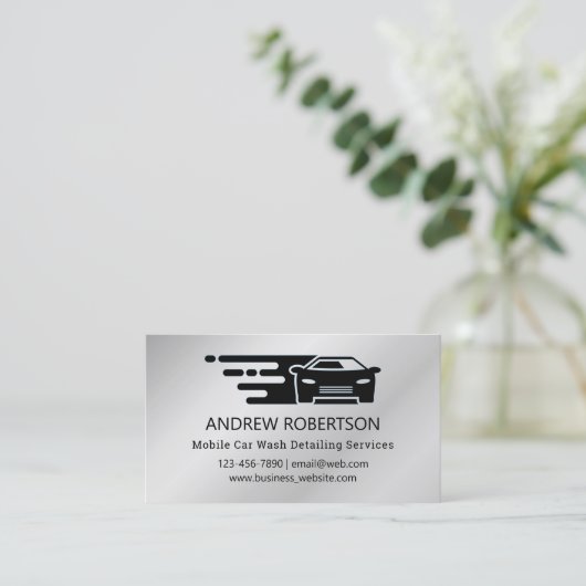 プロフェッショナル自動車のメタリックフェイクの詳細 名刺 (スタンド正面)