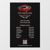 プロフェッショナル自動車洗車会社時間の詳細 ウィンドウサイン (シート)