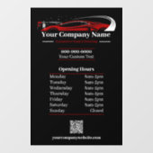 プロフェッショナル自動車洗車会社時間の詳細 ウィンドウサイン (シート)