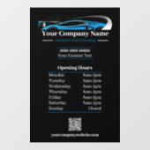 プロフェッショナル自動車洗車会社時間の詳細 ウィンドウサイン (シート)