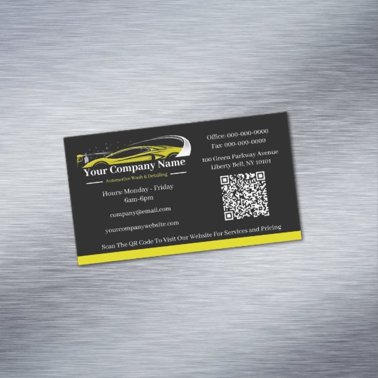 プロフェッショナル自動車詳細洗車会社 マグネット名刺 (インサイチュ)